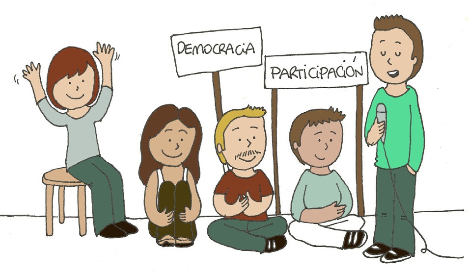 Ilustración sobre Democracia en Sensibilización