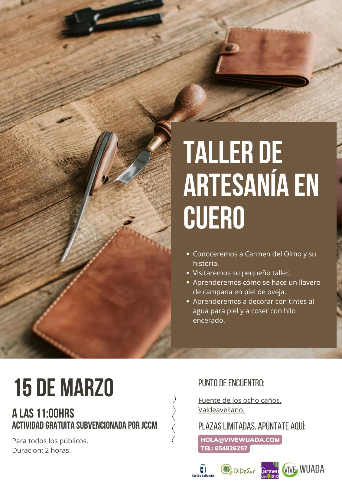 cartel taller cuero